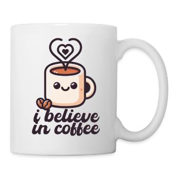Café Cadeau Tasse à café Caféine Grain de café - Mug blanc - blanc - Droite