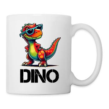 Dino mit Sonnenbrille - Tasse - Weiß - Rechts