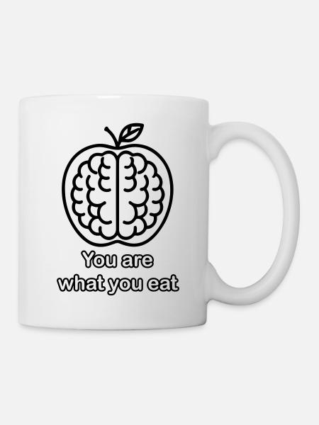 Apple Brain - Vous êtes ce que vous mangez design - Mug blanc - blanc