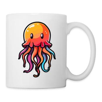 Qualle Comic - Tasse - Weiß - Rechts
