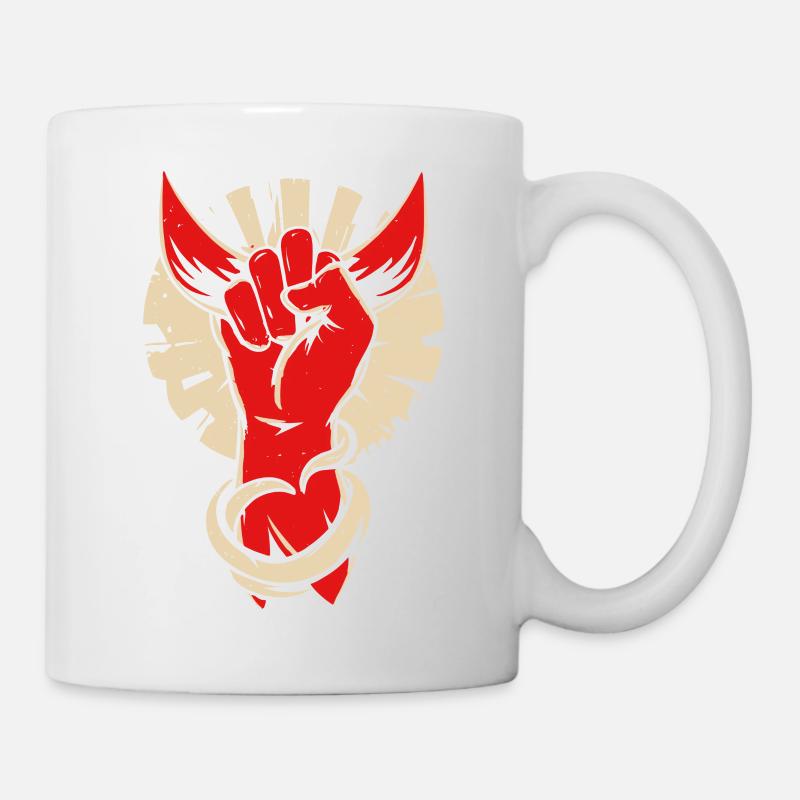 Main de cornes de diable - Mug blanc - blanc