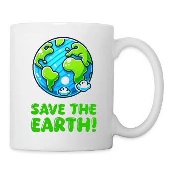 Earth Planet Save the Earth - Mug - white - Right