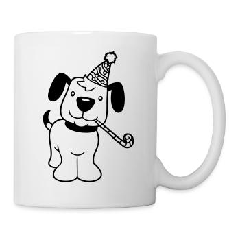 Dog Birthday New Year's Eve Party Hat Celebrate Toad - Mug - white - Right