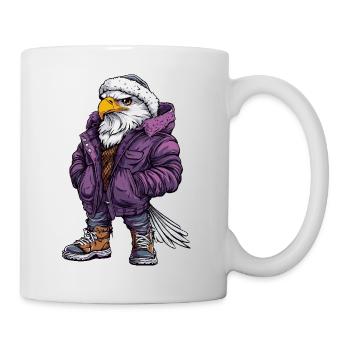 Eagle Funny Winter - Mug - white - Right