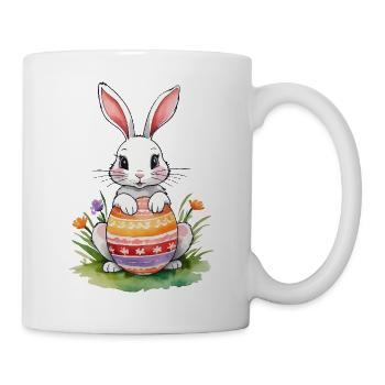 Lapin de Pâques Aquarelle de Pâques - Mug blanc - blanc - Droite