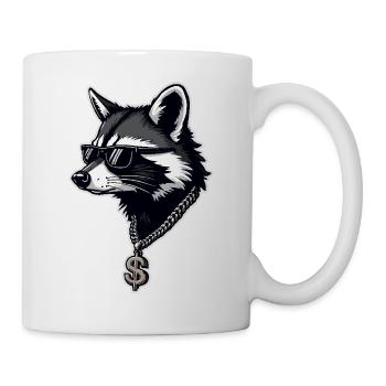 Hip Hop Racoon - Mug blanc - blanc - Droite