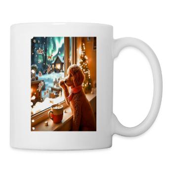 Le caniche rêve. - Mug blanc - blanc - Droite