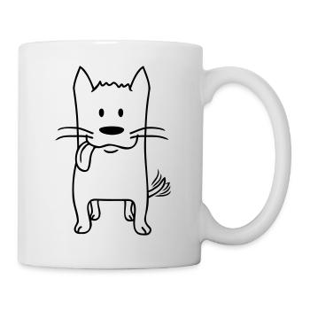 Dog Tongue Out Happy Cute Wiggling - Mug - white - Right
