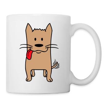 Dog Tongue Out Happy Cute Wiggling - Mug - white - Right