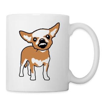 Chihuahua Kleiner Hund Böse Knirschen Nervig Wut - Tasse - Weiß - Rechts
