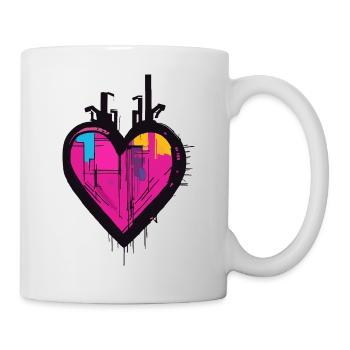 Herz für Kunstliebhaber - Tasse - Weiß - Rechts