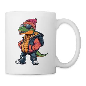 Dinosaur T-Rex Cool Comic - Mug - white - Right