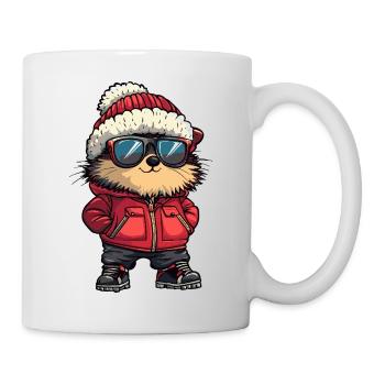 hérisson bande dessinée cool - Mug blanc - blanc - Droite