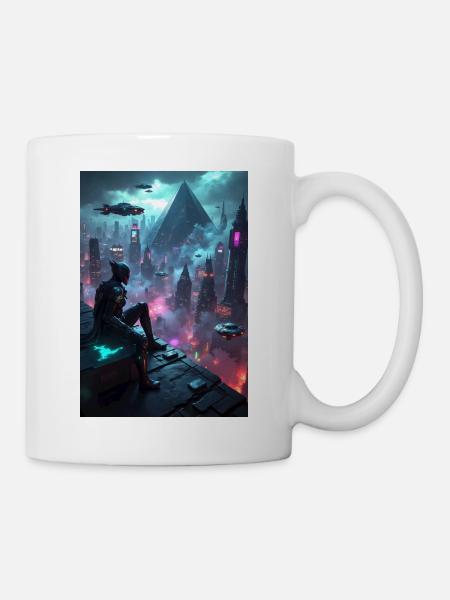 Cyberpunk-Grafiken. - Tasse - Weiß