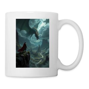 Peinture fantastique, dragon. - Mug blanc - blanc - Droite