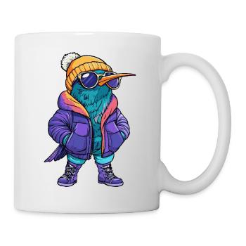 Kolibri Vogel Cool Comic - Tasse - Weiß - Rechts