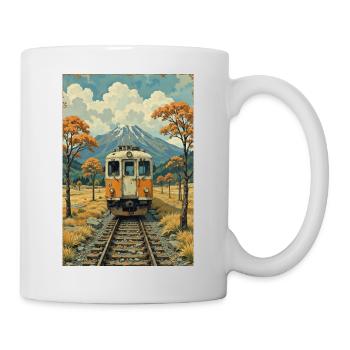 Retro Train Image - Mug - white - Right
