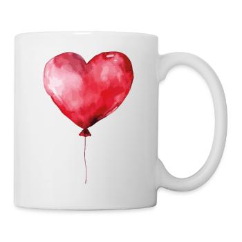 Herz Ballon Geburtstag Liebe - Tasse - Weiß - Rechts