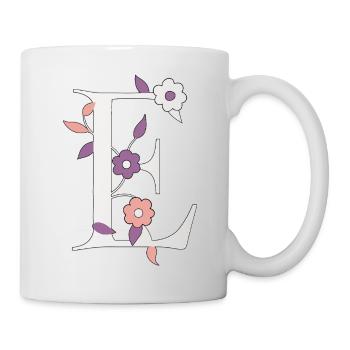 Letter E Monogram Retro - Mug - white - Right
