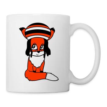 Fox Raggae Jamaica Hat Rasta Curls Chill Hat - Mug - white - Right