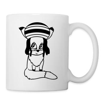 Fox Raggae Jamaica Hat Rasta Curls Chill Hat - Mug - white - Right