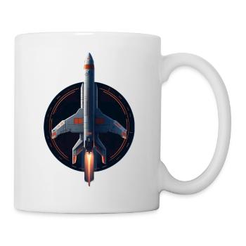 Fusée spatiale - Mug blanc - blanc - Droite