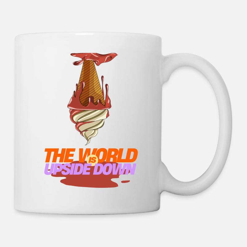 The world is upside down - Tasse - Weiß