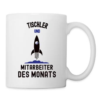 Mitarbeiter des Monats Tischler Bester Mann Danke - Tasse - Weiß - Rechts