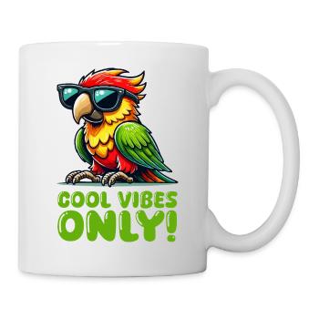 papagei sonnenbrille comic - Tasse - Weiß - Rechts