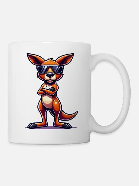 Kangaroo Comic - Tasse - Weiß