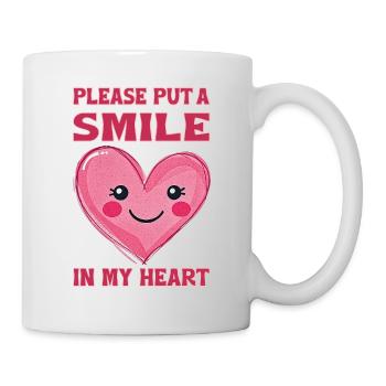 Please put a smile in my heart - Mug - white - Right