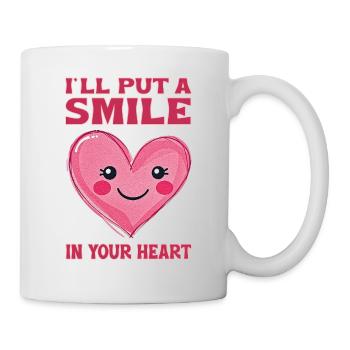 Je vais te mettre un sourire dans le cœur - Mug blanc - blanc - Droite