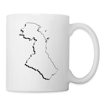 (RU) Dagestan map as an outline - Mug - white - Right