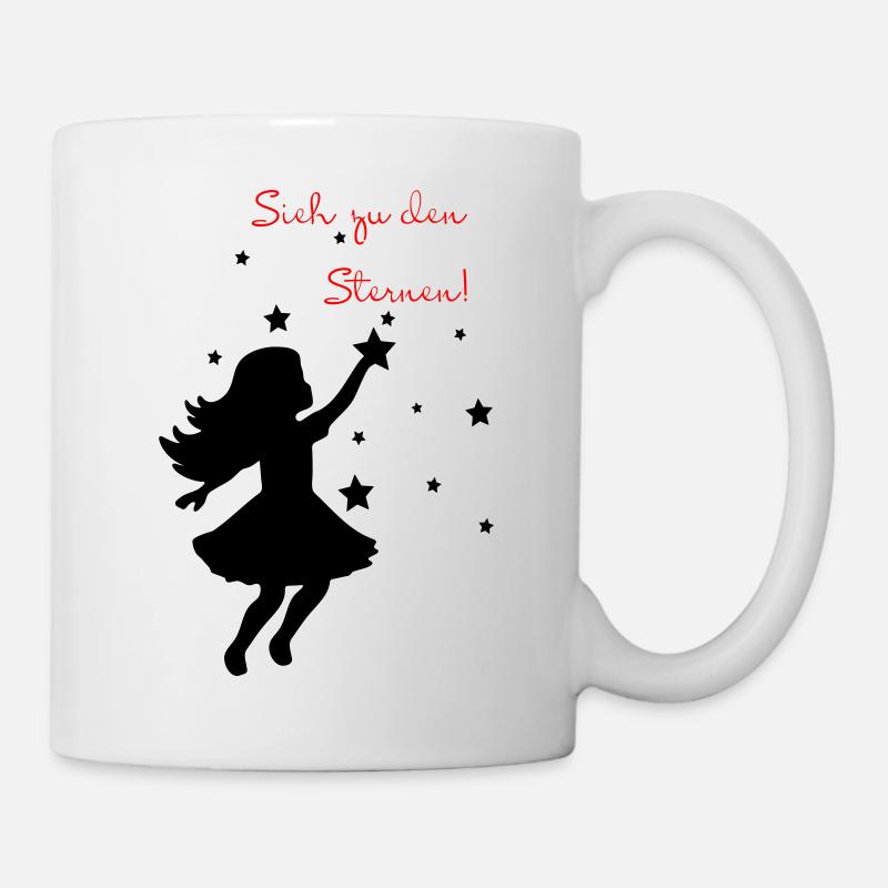 Sterntaler - Sieh zu den Sternen - Tasse - Weiß