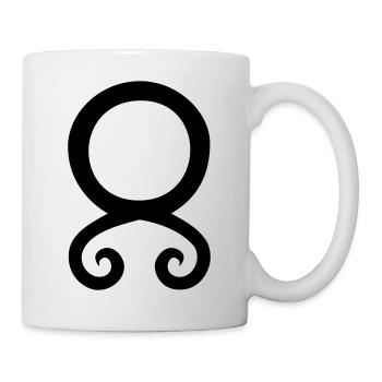 Troll-Kreuz - Tasse - Weiß - Rechts