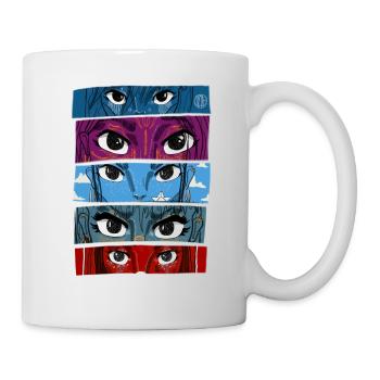 Collage d’yeux d’anime #3 - Mug blanc - blanc - Droite