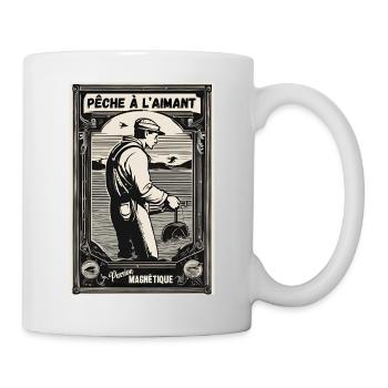 pêche à l'aimant - Mug blanc - blanc - Droite