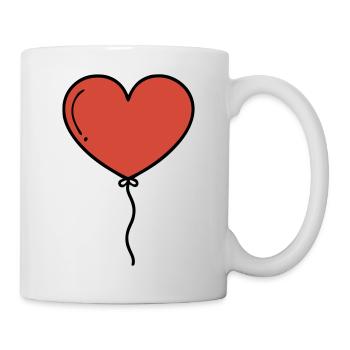 Herzluftballon Herz Luftballon - Tasse - Weiß - Rechts