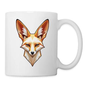 Fennec-Kopf in Farbe - Tasse - Weiß - Rechts