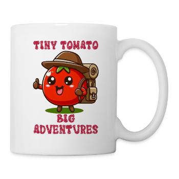 Tiny Tomato - Big Adventures - Tasse - Weiß - Rechts
