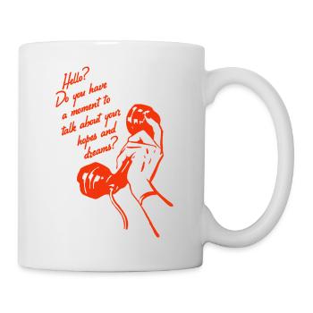 Retro Phone Design – Hopes & Dreams Conversation - Mug - white - Right