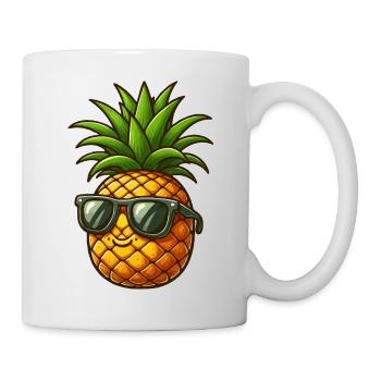 Ananas avec lunettes de soleil - Mug blanc - blanc - Droite