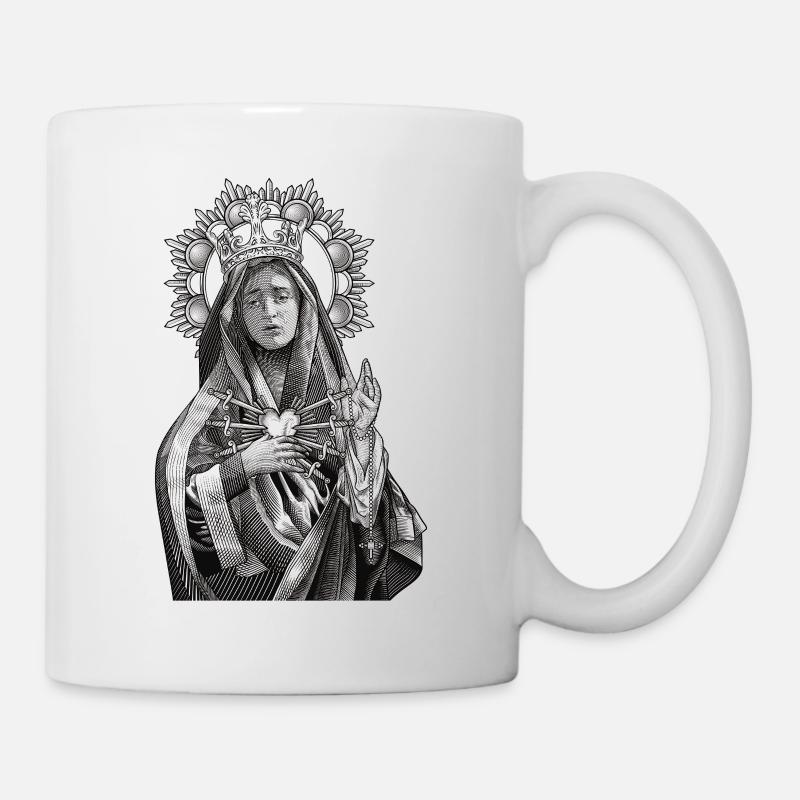 Notre-Dame des Douleurs Vierge Marie Mater Dolorosa - Mug blanc - blanc