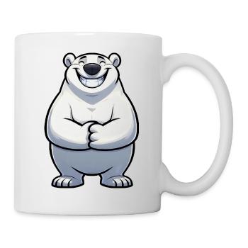 Ours polaire satisfait bande dessinée pôle Nord fierté cool - Mug blanc - blanc - Droite