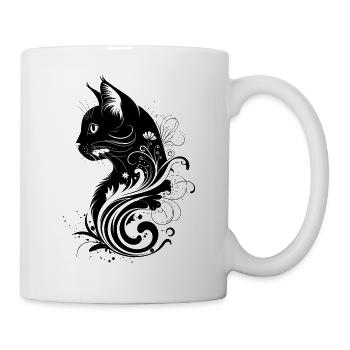 a cat's floral head - Mug - white - Right