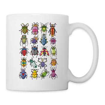 Bunte Käferwelt - Tasse - Weiß - Rechts