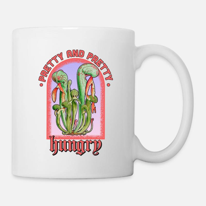 Plante jolie et assez affamée - Mug blanc - blanc