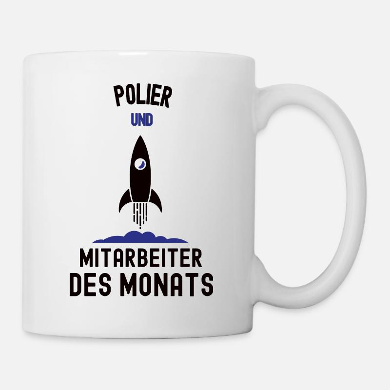 Mitarbeiter des Monats Polier Bester Bauleiter - Tasse - Weiß