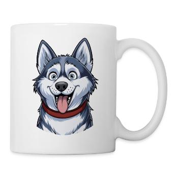 Husky Portrait - Mug blanc - blanc - Droite