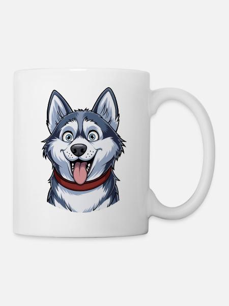 Husky Portrait - Tasse - Weiß